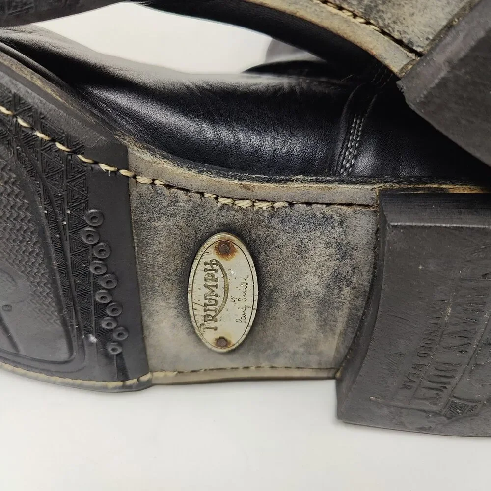 Triumph x Paul Smith Waxed Roughout Engineer Boots Size 10 Made In Italy
